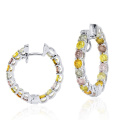 Hot Sales 925 Silver Hoop Earrings CZ Jóias Gold Plate